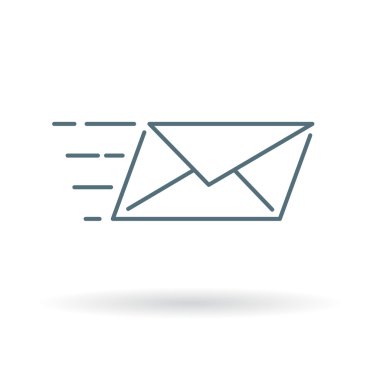 Speed mail delivery icon clipart