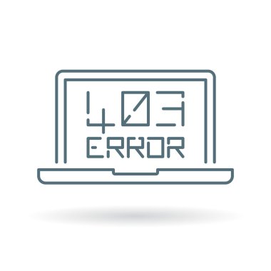 403 Forbidden Error icon with laptop