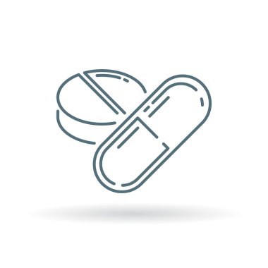 Medication tablet and capsule icon