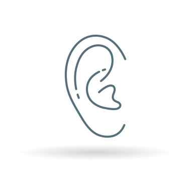 Healthy ear icon clipart