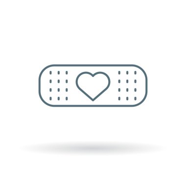 Bandaid plaster icon with heart
