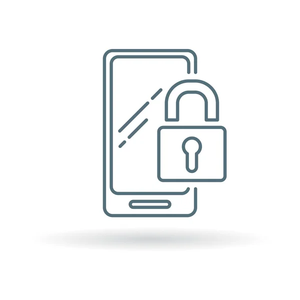 Secure lock mobile smartphone icon — Stock Vector