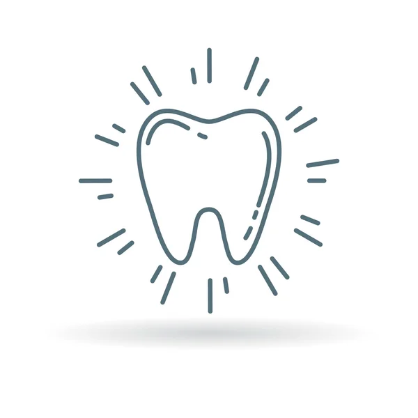 Healthy glowing tooth icon — Stok Vektör