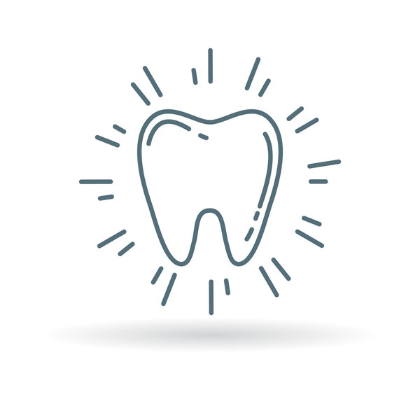 Healthy glowing tooth icon