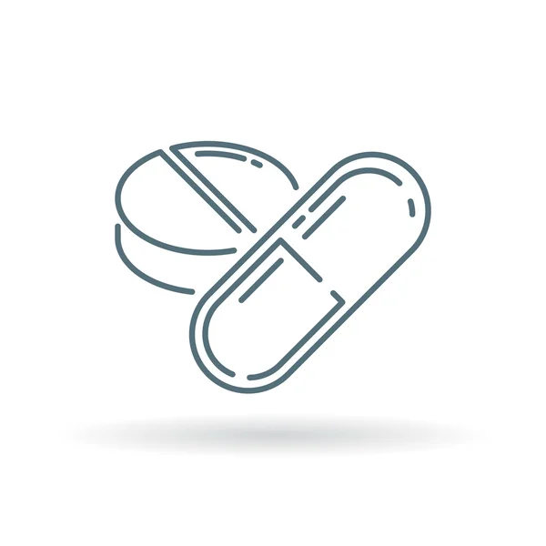 Medication tablet and capsule icon — ストックベクタ