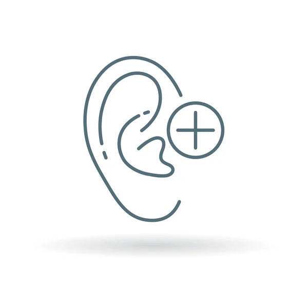 Ear hearing aid icon — ストックベクタ