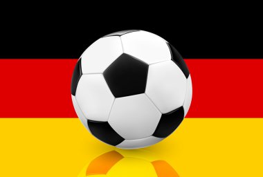 Soccer ball on German flag