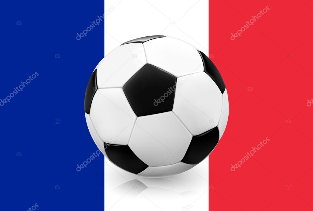 Soccer ball on French flag