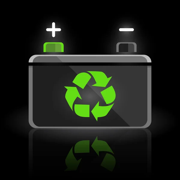 Concept recycler véhicule automobile conception de batterie de voiture — Image vectorielle