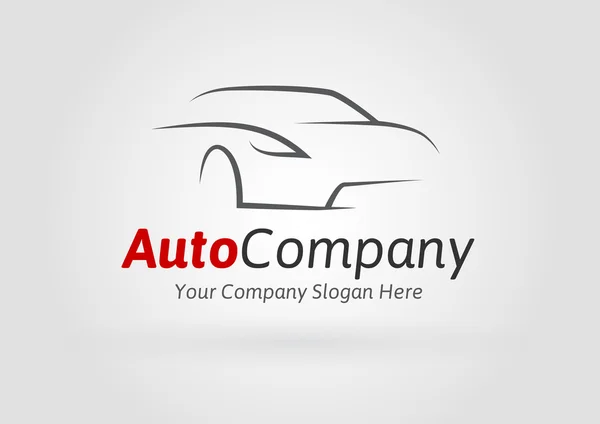 Concept de conception vectorielle de logo de véhicule d'entreprise automobile avec la silhouette de voiture de sport — Image vectorielle