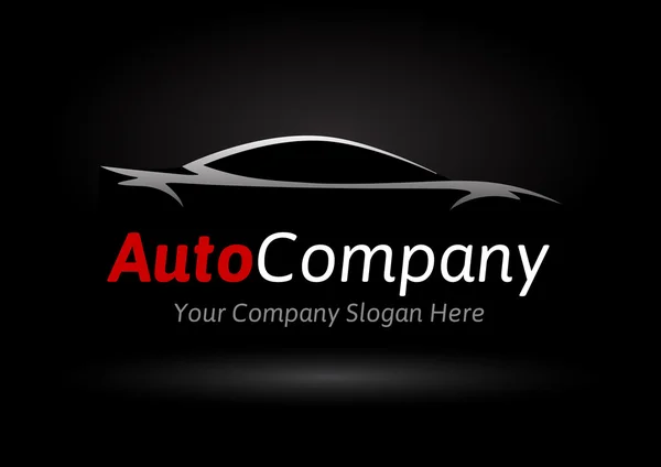 Modern otomatik şirket araç Logo tasarım konsepti ile spor araba siluet
