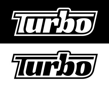 Performance vehicle turbo badge sticker clipart