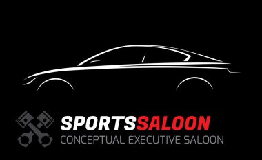 Modern yönetim spor salon araç siluet konsept araba tasarımı