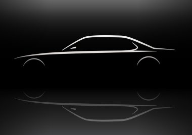 Klasik araç Sedan Concept araba siluet