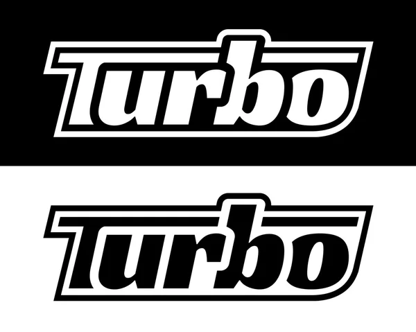 Performance vehicle turbo badge sticker — Stock vektor