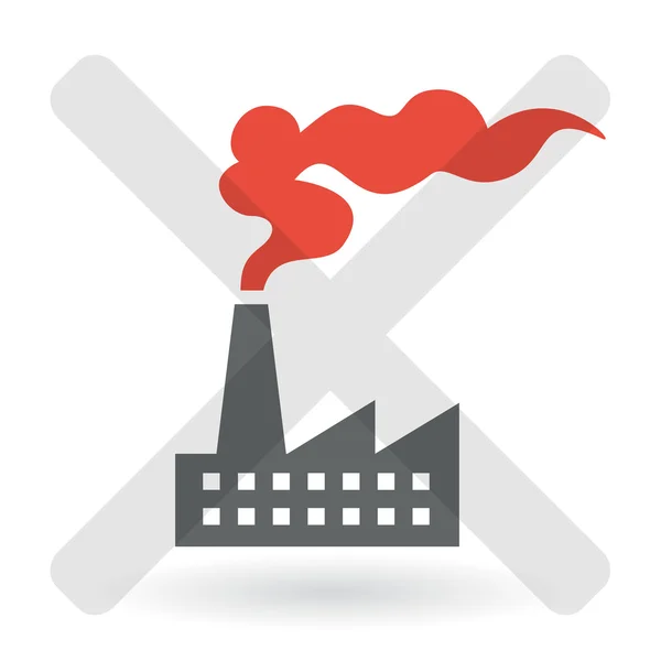 Industrial Factory Air Pollution Concept — Stock Vector