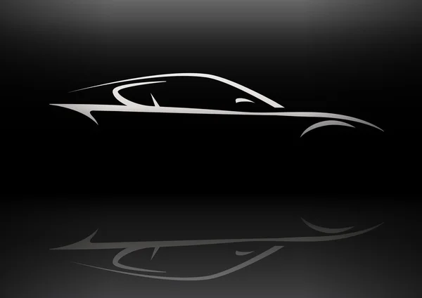 Concept voiture de sport design silhouette de véhicule — Image vectorielle