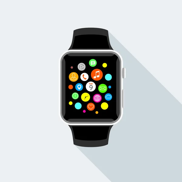 ícone de smartwatch em fundo branco. estilo plano. sinal de