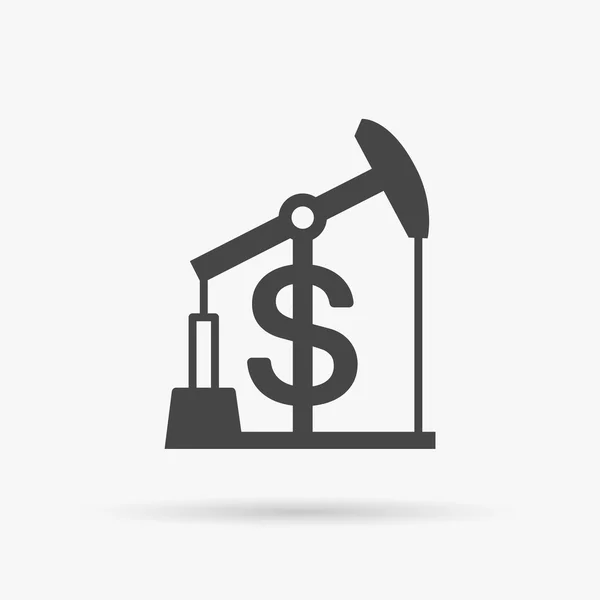 Value of oil concept icon with pump and dollar symbol — Stock Vector