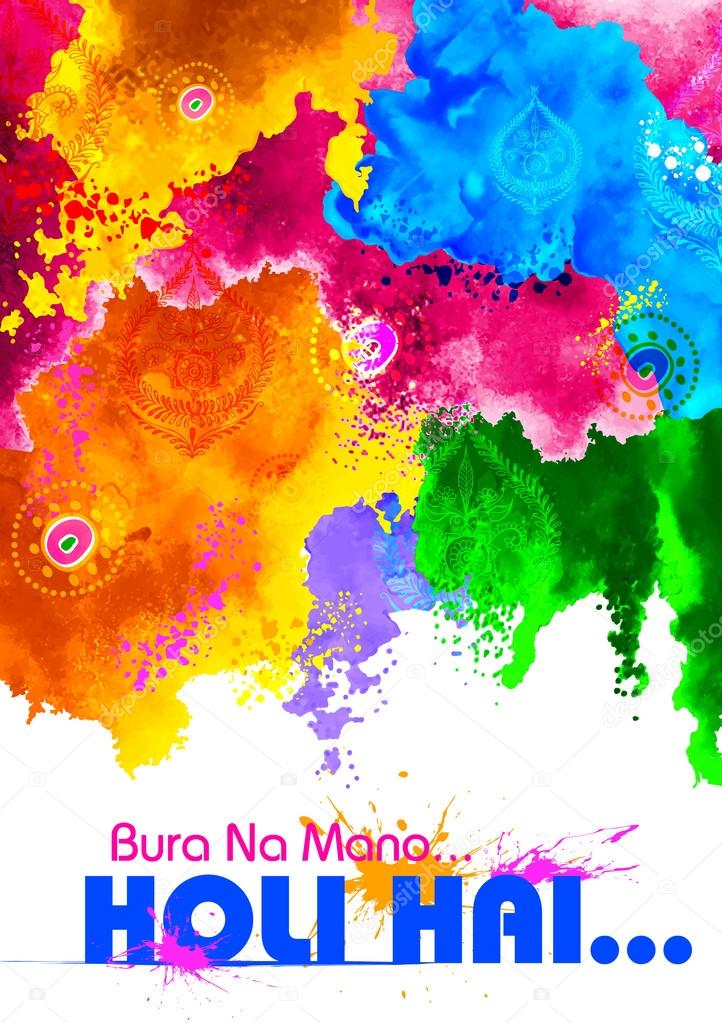 Happy Holi background Stock Vector by ©vectomart 102434342