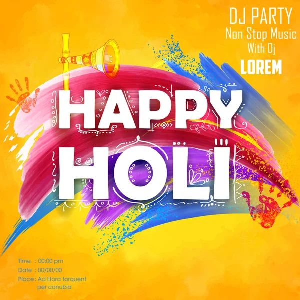 Latar Belakang Happy Holi - Stok Vektor