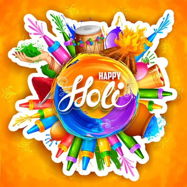 Feliz fundo Holi — Vetor de Stock