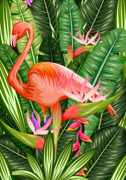 Fond tropical exotique — Image vectorielle