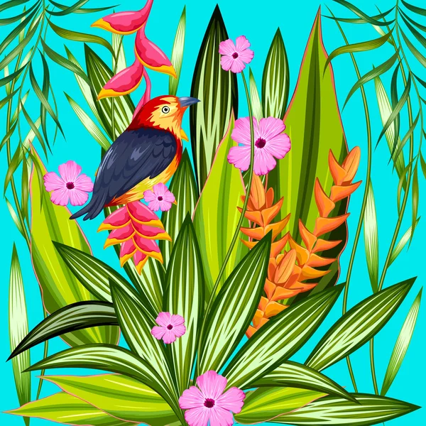 Fondo tropical exótico — Vector de stock