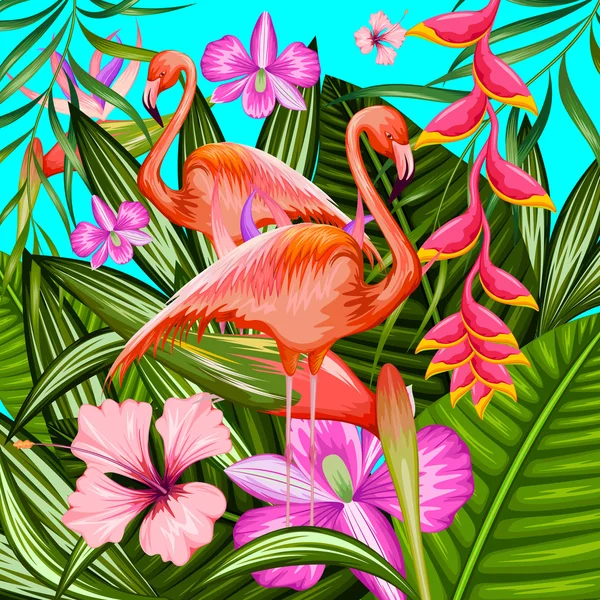 Fondo tropical exótico — Vector de stock