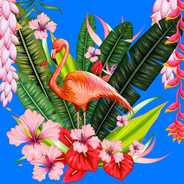 Fond tropical exotique — Image vectorielle