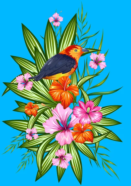 Fondo tropical exótico — Vector de stock