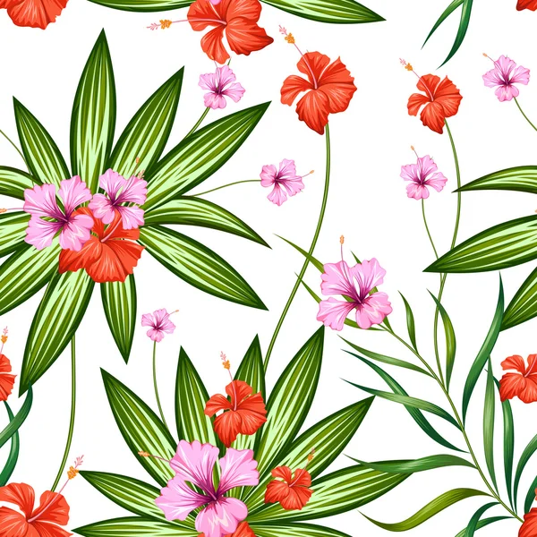 Varrat nélküli mintát egzotikus trópusi virág — Stock Vector