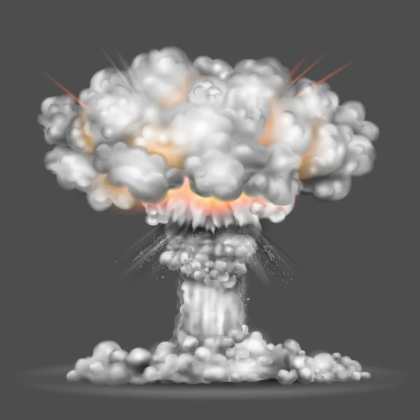 Explosão de bomba nuclear — Vetor de Stock