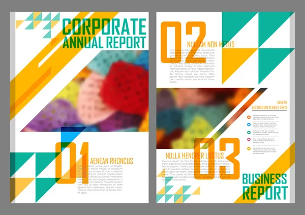 Annual Report and Presentation Template design — Stock Vector