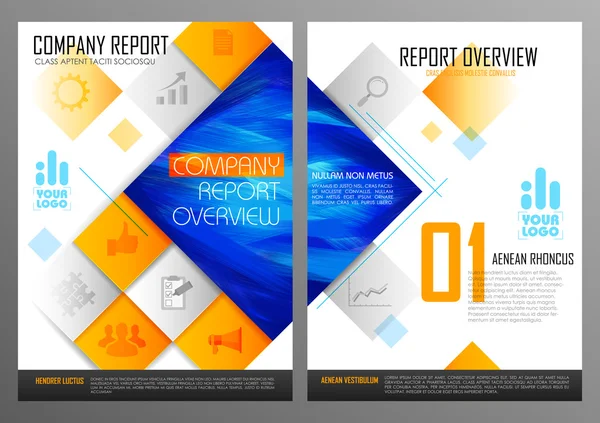 Annual Report and Presentation Template design — Stock Vector