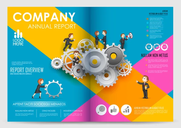 Annual Report and Presentation Template design — Stock Vector