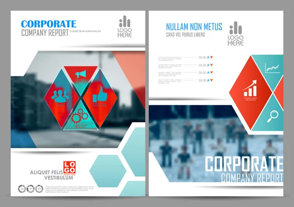 Annual Report and Presentation Template design — 图库矢量图片