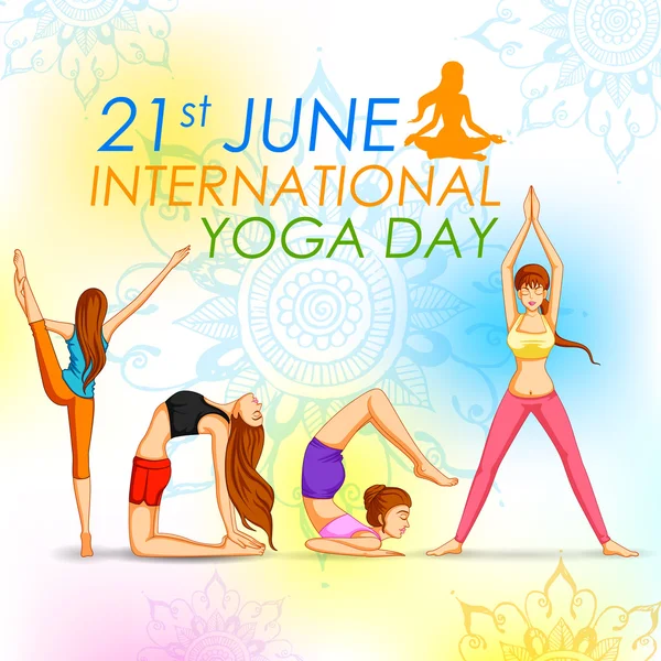 Giornata internazionale di yoga — Vettoriale Stock