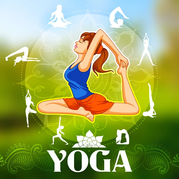 Международный день йоги — стоковый вектор