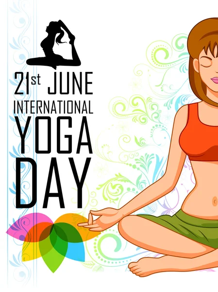 Día internacional del yoga — Archivo Imágenes Vectoriales