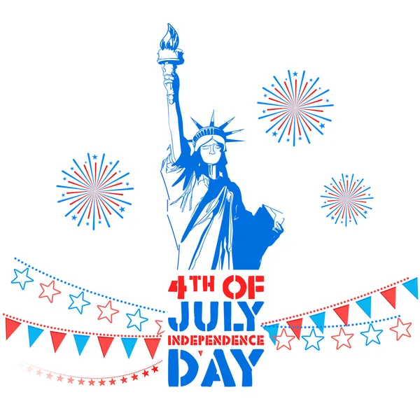 Fourth of July background for Happy Independence Day  America — Stock Vector