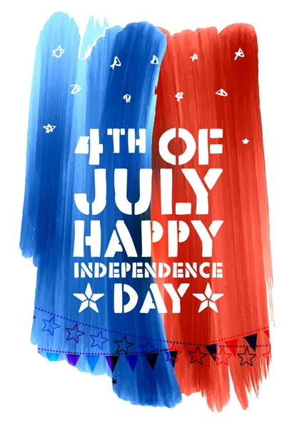7 月 4 日の幸せな独立記念日アメリカの背景 — ストックベクタ