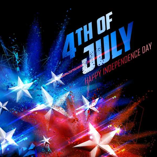 Boldog függetlenség napja amerikai negyedik július háttér — Stock Vector