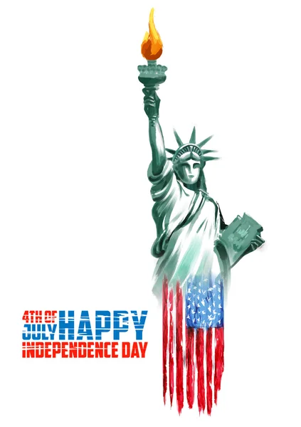 Fond du 4 juillet pour le Happy Independence Day America — Image vectorielle