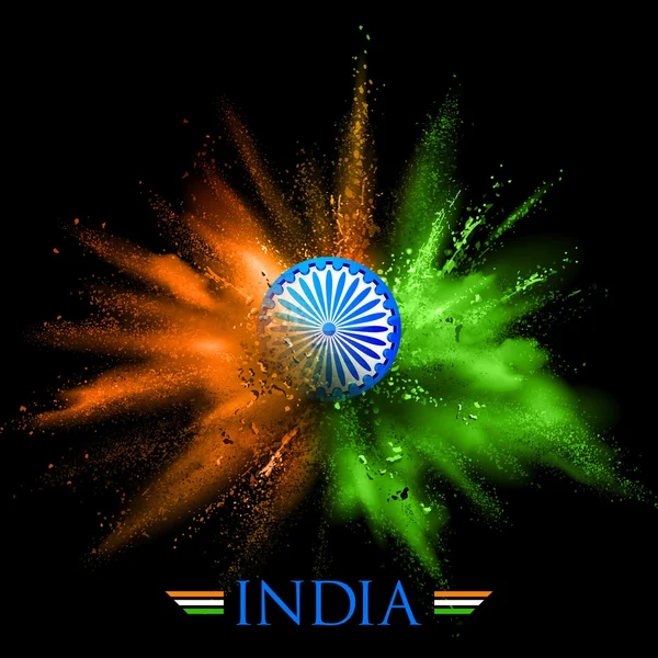 印度背景与彩色的爆炸冲击波 — 图库矢量图片