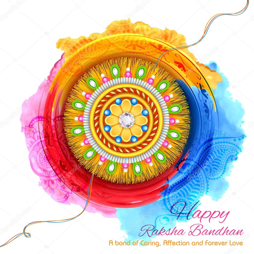 Decorative Rakhi for Raksha Bandhan background Stock Vector Image by  ©vectomart #117899278