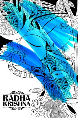 Radha ve Tanrı Krishna Janmashtami 'de