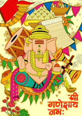 Ganesh Chaturthi için Lord Ganapati arka plan