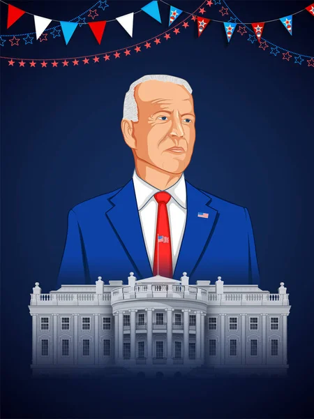 Joe Biden on promotion campaign of Presidential Vote and Election of United States of America — Stock Vector