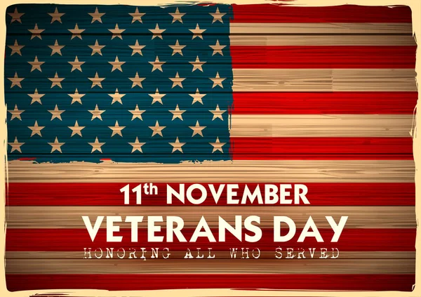 Army Memorial Happy Veterans Day USA honrando a todos los que sirvieron para los Estados Unidos de América — Vector de stock